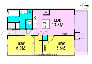 エステムコートエクスシティ【2階】の間取り