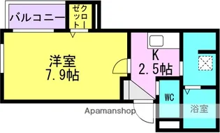 I PONTOS SEAM【103号室】の間取り