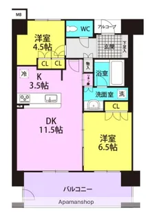 ジェイグラン尼崎駅前【203号室】の間取り