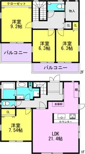 兵庫県尼崎市南塚口町6丁目【一戸建】の間取り