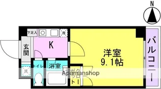 クリスティ南塚口【502号室】の間取り