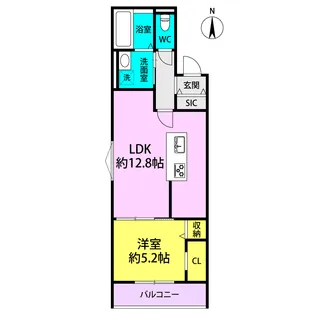 アイメゾン東園田【1階】の間取り
