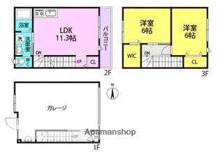 LALUCEOSAKAOVEST(ラルーチェ大阪オーヴェスト)【B号室】の間取り