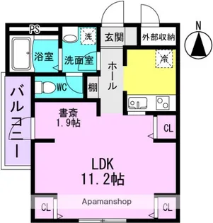 GLANZ COURT JOHN 立花町【1階】の間取り