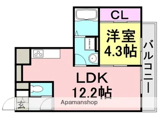 レジデンスファーベス【2階】の間取り