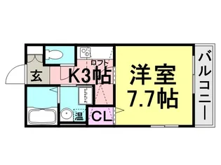 1Kの間取り画像