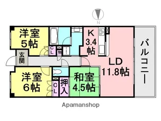 CFS尼崎出屋敷駅前ステーショングリーン【11階】の間取り