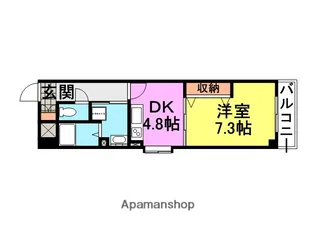 グランデル武庫之荘【4階】の間取り