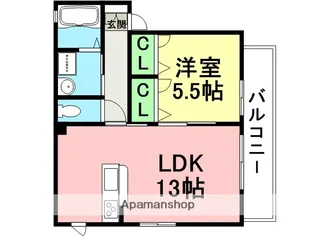 CASA築地【2階】の間取り