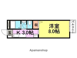 ジュネス塚口【101号室】の間取り