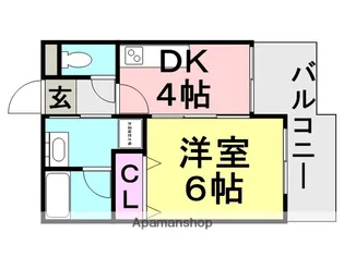 サウスサイド武庫之荘【101号室】の間取り