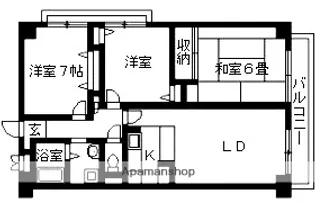 グリーンヴィラ武庫【310号室】の間取り