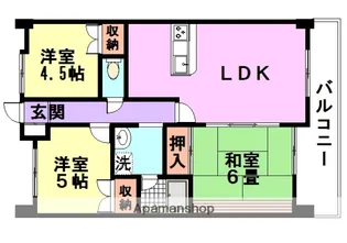 デイグランシャンドフルール【6階】の間取り