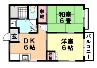 サニーハイツ甲武橋【102号室】の間取り