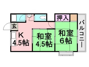 ハイツ香松【101号室】の間取り