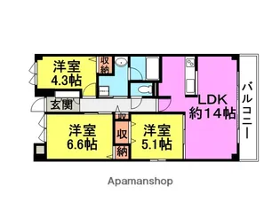 LePorte?Bonheur【2階】の間取り