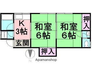 別府コーポ【102号室】の間取り