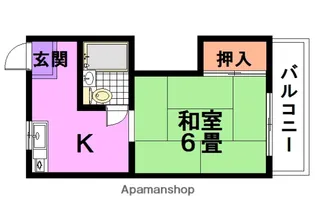 第5カシノハイツ【2階】の間取り