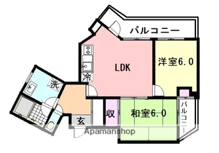 武庫之荘GEMELLI【204号室】の間取り