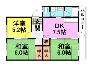 レジデンス武庫之荘【103号室】の間取り