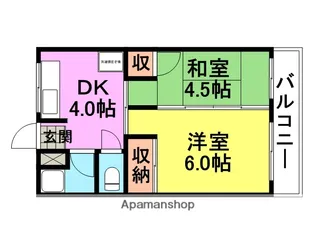 武庫之荘マンション【302号室】の間取り