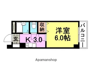 リベルタ猪名寺【3階】の間取り