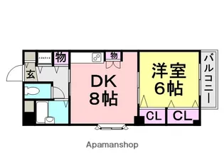 プレミール武庫之荘【1階】の間取り