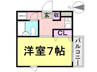若草マンション【207号室】の間取り