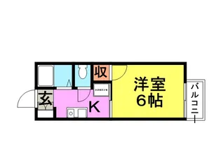 山太ハイツ【B-206号室】の間取り