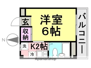 ジュネス七松【204号室】の間取り