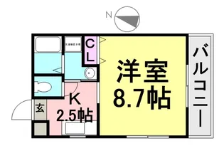 マンション立花【302号室】の間取り