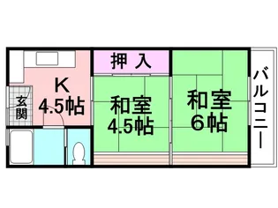 橋本アパートメント【203号室】の間取り