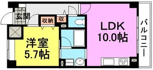 アウローラ武庫之荘【612号室】の間取り