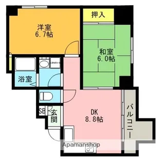 セブンコート二宮【2階】の間取り