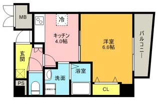 兵庫県神戸市中央区旭通1丁目【マンション】の間取り