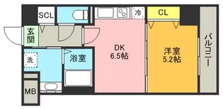 フォレ・リビエール磯辺通【5階】の間取り