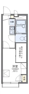 レオパレスアクアブルー青谷【204号室】の間取り