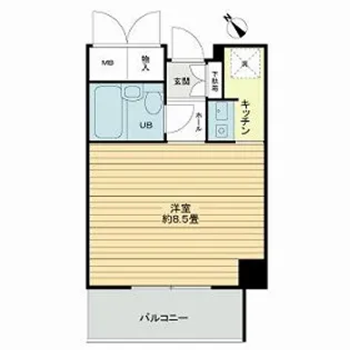 ライオンズマンション神戸西元町【0808号室】の間取り