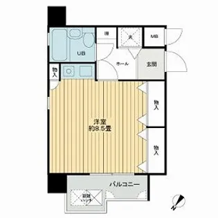 ライオンズマンション神戸第2【0307号室】の間取り