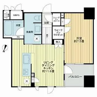 ザ・ライオンズ神戸ハーバーランド【0413号室】の間取り