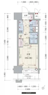 プレサンス三宮ルミネス【0803号室】の間取り