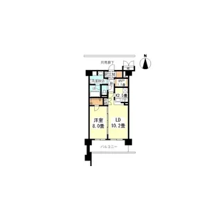 サニープレイス西芦屋 2号館【0809号室】の間取り