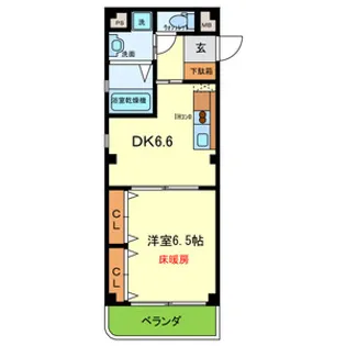 アルユータ六甲道【1階】の間取り