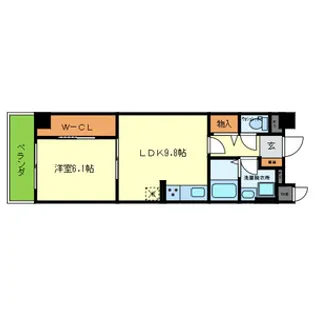 ボシュケ鷹取【5階】の間取り