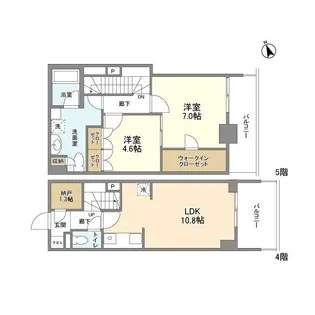 とけいや館 北野坂【0405号室】の間取り