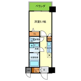 1Kの間取り画像