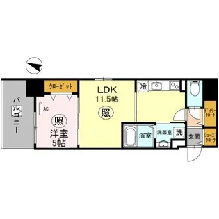 神戸HARBORSIDE 萬利RESIDENCE【0908号室】の間取り