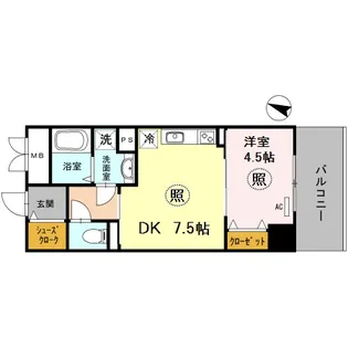 神戸HARBORSIDE 萬利RESIDENCE【2階】の間取り