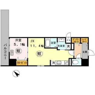 神戸HARBORSIDE 萬利RESIDENCE【0205号室】の間取り