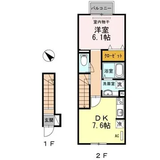 エクレール B棟【2階】の間取り